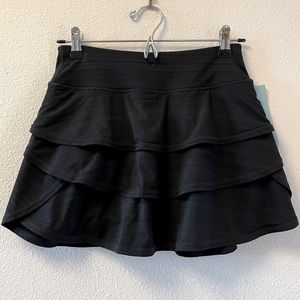 NWT Ideology Mini Layered Black Skort Size XS